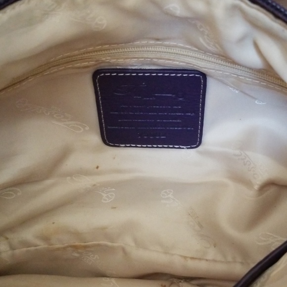 Fossil tweed and leather shoulder handbag - Picture 3 of 4